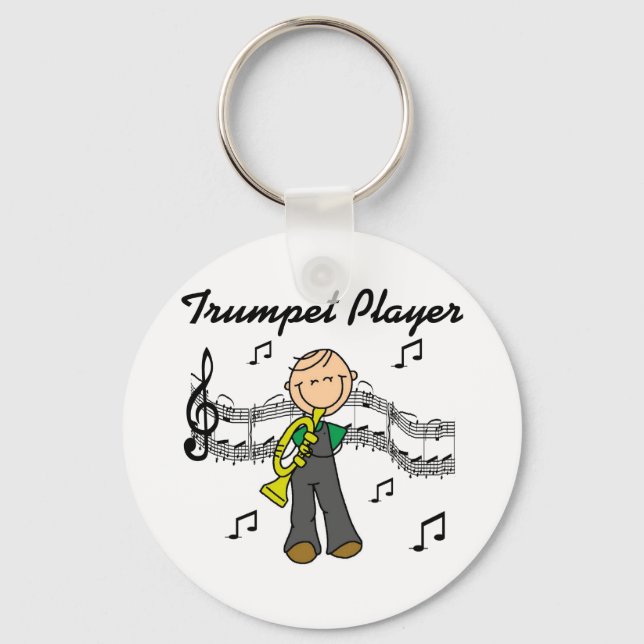 Trumpet Player T-shirts and Gifts Key Ring (Front)