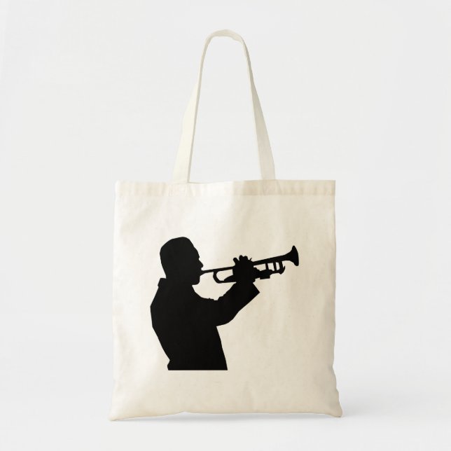 Trumpet Player Tote Bag (Front)