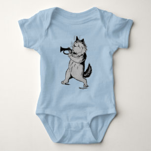 Trumpet Player (Trumpeter) Cat, Louis Wain Baby Bodysuit