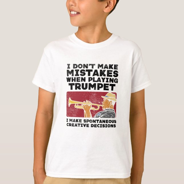 Trumpet - Playing A Trumpet T-Shirt (Front)