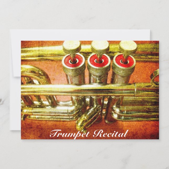 Trumpet Recital cool jazz stylish performance Invitation (Front)