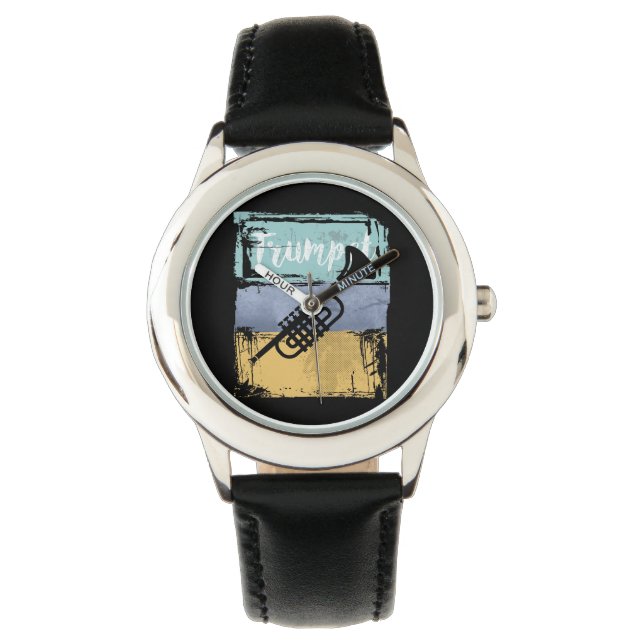Trumpet Retro Style Music Watch (Front)