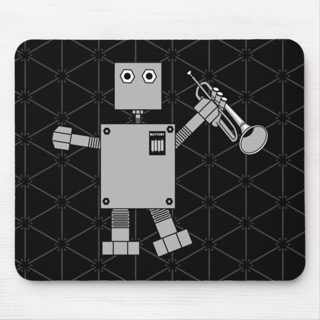 Trumpet Robot Mouse Pad (Front)
