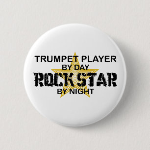 Trumpet Rock Star by Night 6 Cm Round Badge