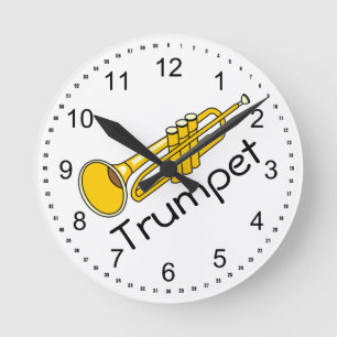 Trumpet Round Clock