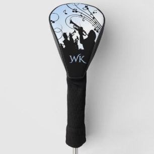 Trumpet Section Blue Music Monogram Jazz Golf Head Cover