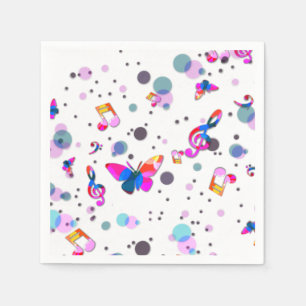 Trumpet Section Blue Music Napkin