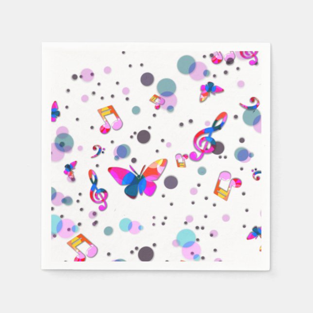 Trumpet Section Blue Music Napkin (Front)