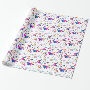 Trumpet Section Blue Music Wrapping Paper