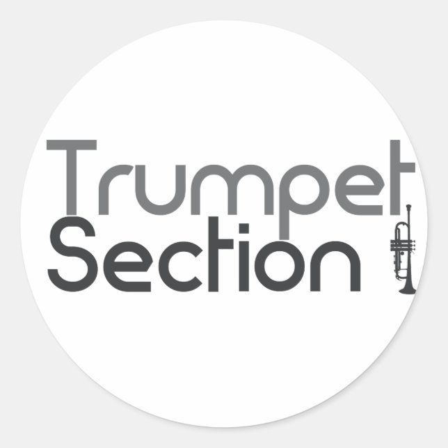 Trumpet Section Classic Round Sticker (Front)