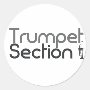 Trumpet Section Classic Round Sticker