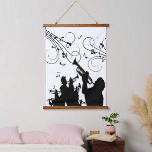 Trumpet Section Jazz Music Hanging Tapestry