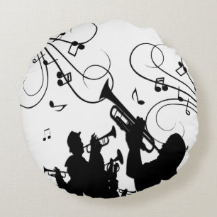 Trumpet Section Music Round Cushion