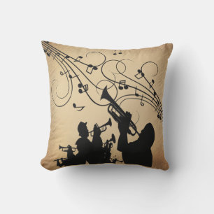 Trumpet Section Rustic Music Cushion