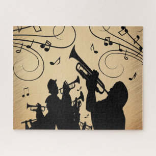 Trumpet Section Rustic Music Jigsaw Puzzle