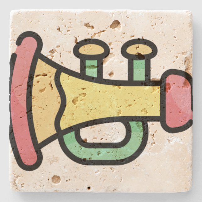 trumpet stone coaster (Front)