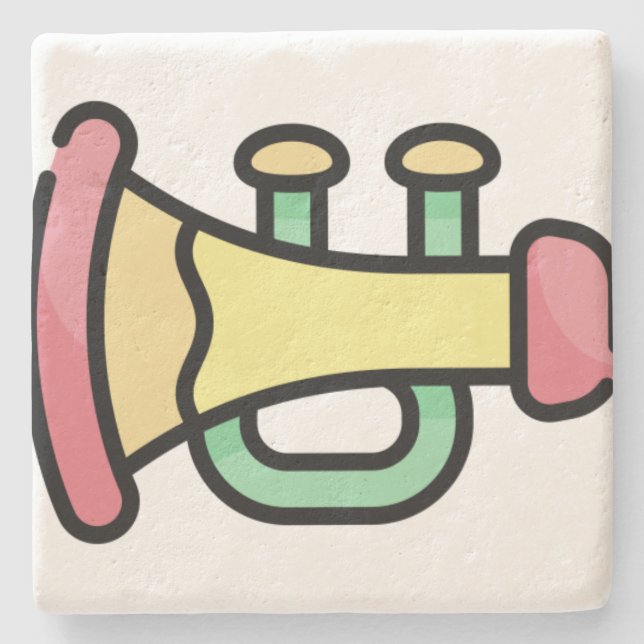 trumpet stone coaster (Front)