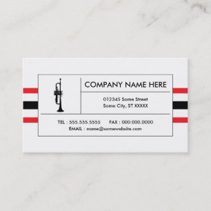 trumpet stripes business card