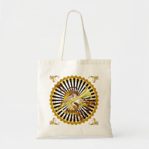 Trumpet Swirls tote bag