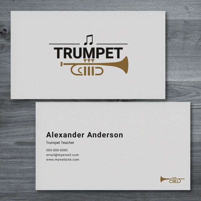 Trumpet Teacher Business Card (Trumpet Teacher Business Card)