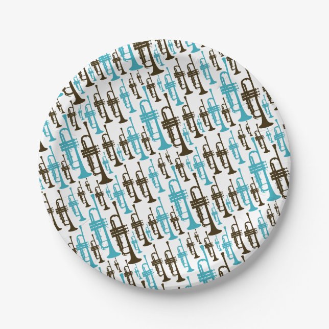 Trumpet Themed Paper Plate (Front)