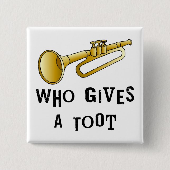 Trumpet Toot 15 Cm Square Badge (Front)