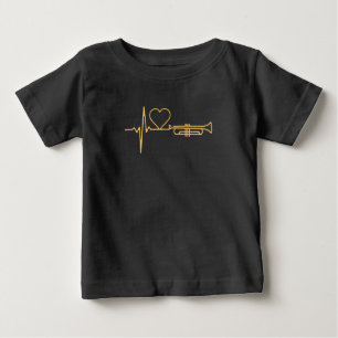 Trumpet - Trumpet Heartbeat Gift Baby T-Shirt