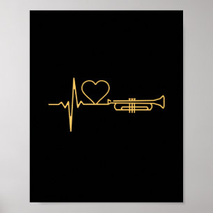 Trumpet - Trumpet Heartbeat Gift Poster