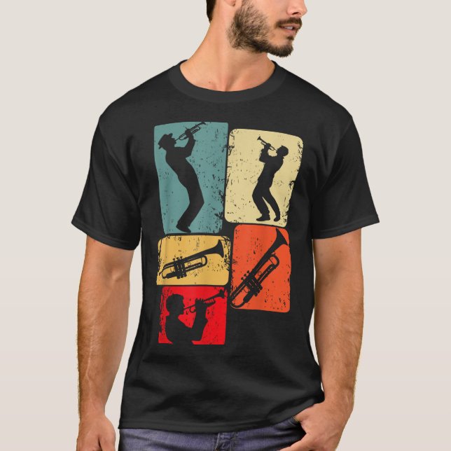 Trumpet Trumpeter Jazz Musician Boys Men  T-Shirt (Front)