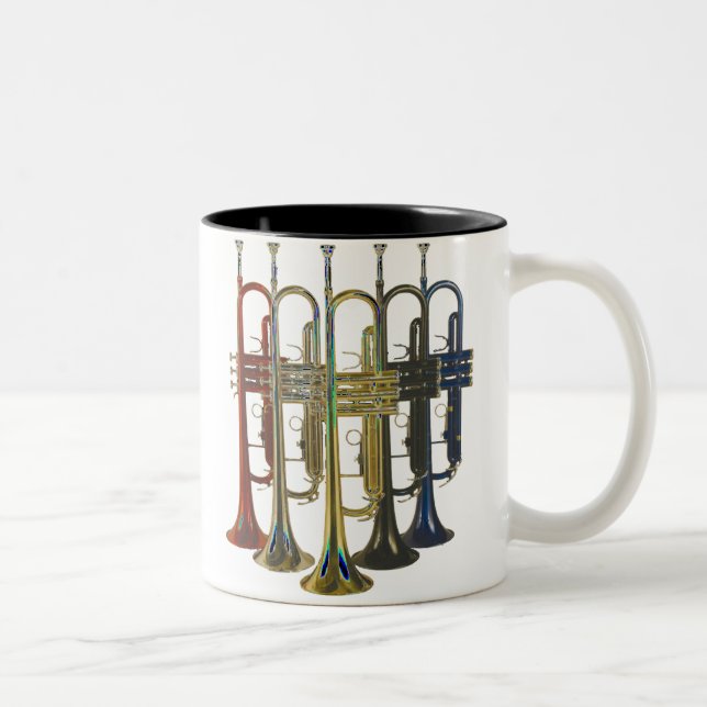 Trumpet Two-Tone Coffee Mug (Right)