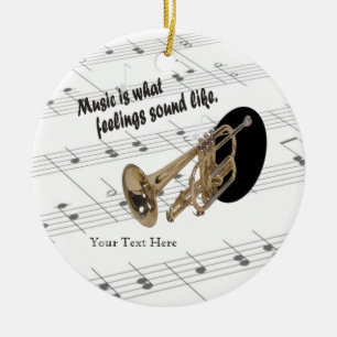 Trumpet Version #2 - What Feelings Sound Like Ceramic Ornament