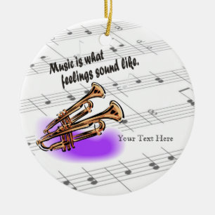 Trumpet Version - What Feelings Sound Like Ceramic Ornament