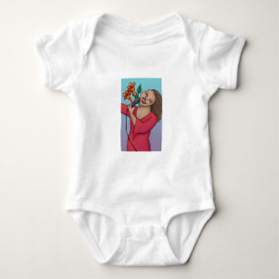 Trumpet Vine Singer Baby Bodysuit