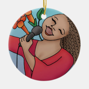 Trumpet Vine Singer Ornament
