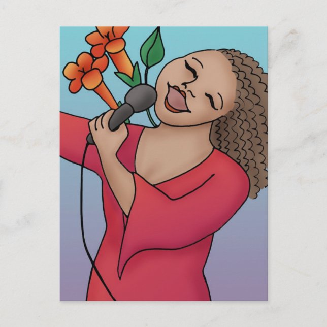 Trumpet Vine Singer Postcard (Front)