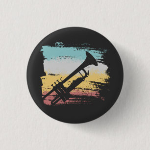 Trumpet Vintage 3 Cm Round Badge