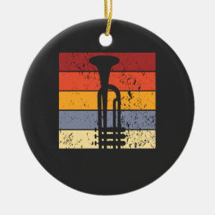 Trumpet Vintage Ceramic Ornament