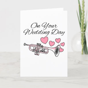 Trumpet Wedding Card Trumpeter Brass Musician