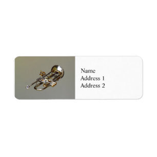 Trumpet With Lyre Return Address Label
