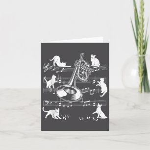 Trumpeter Cats For Cat Loving Trumpet Player  Card