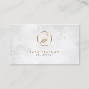 Trumpeter Gold Trumpet Icon Business Card