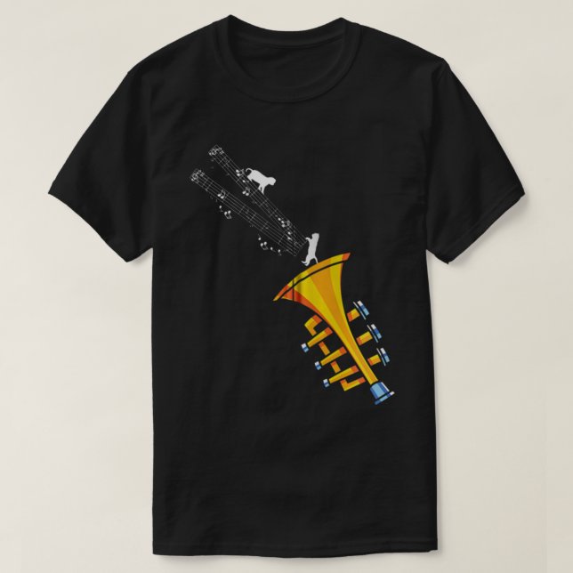 Trumpeter Jazz Musician Cat Pet Parent Gift Idea T T-Shirt (Design Front)