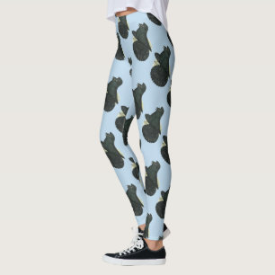 Trumpeter Pigeon Black Leggings
