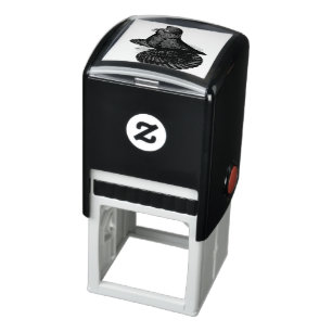 Trumpeter Pigeon Black Self-inking Stamp