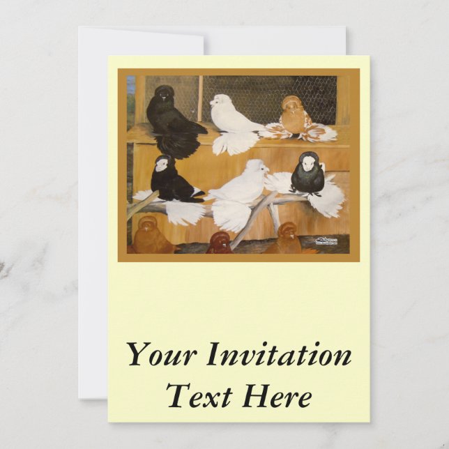 Trumpeter Pigeon Champions Invitation (Front)