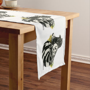 Trumpeter Pigeon Dark Splash Short Table Runner