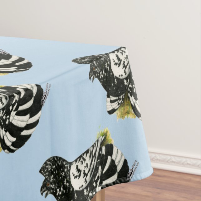 Trumpeter Pigeon Dark Splash Tablecloth (In Situ)