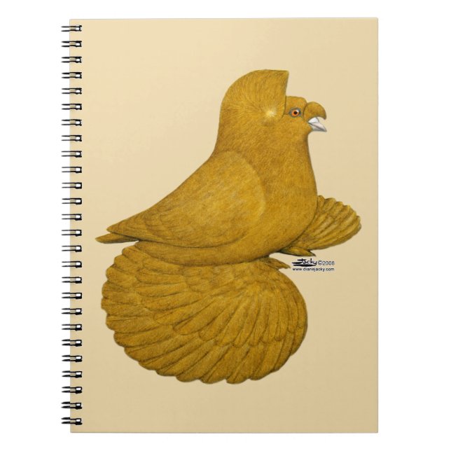 Trumpeter Pigeon Yellow Notebook (Front)