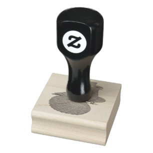 Trumpeter Pigeon Yellow Rubber Stamp