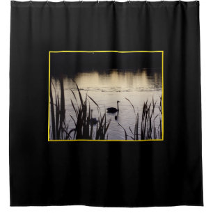 Trumpeter Swans at Dusk Shower Curtain
